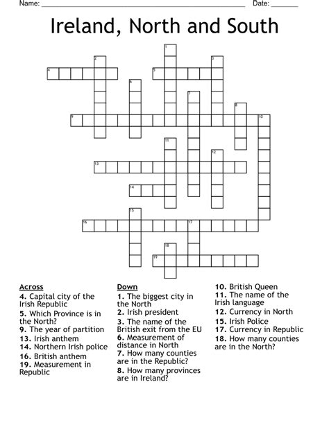 northern ireland capital crossword clue.